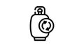 reusing cylinder biogas line icon animation