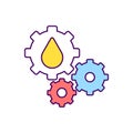 Reusing and recycling used oil RGB color icon Royalty Free Stock Photo