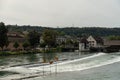 Reuss river in Bremgarten in Switzerland