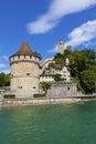 Reuss River and Lucerne Castle Royalty Free Stock Photo