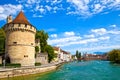 Reuss River in Lucerne, Switzerland Royalty Free Stock Photo