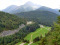 Reutte, Austria. Vieuw from the longest pedestrian suspension bridge in the world Highline 179