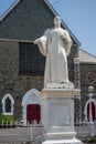 Rev. Thomas Charles statue in front of Bala Presbyterian Chuch of Wales in Gwynedd, Wales on May