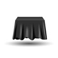 Reveal cloth black silk stage background fabric award. Unveal 3d box curtain black design silk. Royalty Free Stock Photo