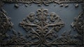 Slate Mosaic: Pewter Filigree Opulence Revealed. AI generate