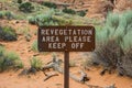 Revegetation Area Sign Royalty Free Stock Photo