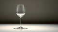 empty wine glass against a clean, plain background