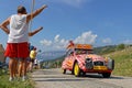 Advertsing caravan on the Tour de France roads Royalty Free Stock Photo