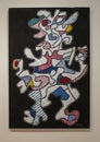 The Reveler by French artist Jean Dubuffet on display in the Dallas Museum of Art in Dallas, Texas.