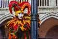 Reveler wearing costume at the Venice Carnival Royalty Free Stock Photo