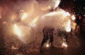 Correfoc in palma during saint sebastian local patron festivities