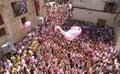 People celebrating Much de reig festivity in sineu mallorca wide view