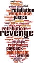 Revenge word cloud Royalty Free Stock Photo