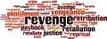 Revenge word cloud Royalty Free Stock Photo