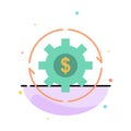 Revenue, Capital, Earnings, Make, Making, Money, Profit Abstract Flat Color Icon Template Royalty Free Stock Photo