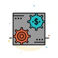 Revenue, Capital, Earnings, Make, Making, Money, Profit Abstract Flat Color Icon Template Royalty Free Stock Photo