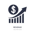 revenue icon on white background. Simple element illustration from Business and analytics concept