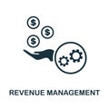 Revenue Management icon. Monochrome sign from production management collection. Creative Revenue Management icon