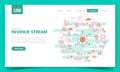 revenue streams concept with circle icon for website template or landing page homepage