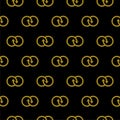 Revenue synergy icon seamless pattern isolated on black background