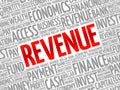 REVENUE word cloud collage Royalty Free Stock Photo