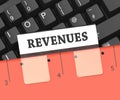 Revenues File Indicates Earning Gain And Organized 3d Rendering