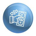 Reverse bribery icon, outline style