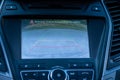 Reverse camera on the navigation display of a car