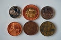 Six coins from the Czech Republic Royalty Free Stock Photo