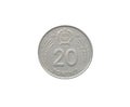 Reverse of 20 Forint coin made by Hungary Royalty Free Stock Photo