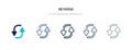 Reverse icon in different style vector illustration. two colored and black reverse vector icons designed in filled, outline, line