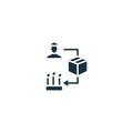 Reverse logistics icon. Monochrome simple sign from logistics collection. Reverse logistics icon for logo, templates