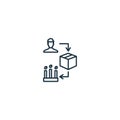 Reverse logistics outline icon. Monochrome simple sign from logistics collection. Reverse logistics icon for logo