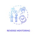 Reverse mentoring concept icon
