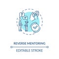 Reverse mentoring concept icon