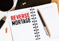 Reverse mortgage form on a table and money Royalty Free Stock Photo