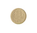 Reverse of One drachma coin made by Greece in 1967 Royalty Free Stock Photo