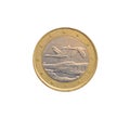 Reverse of One Euro coin made by Finland Royalty Free Stock Photo