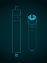 Reverse osmosis membrane isometric blueprint