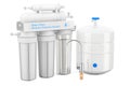 Reverse Osmosis System, 3D Royalty Free Stock Photo