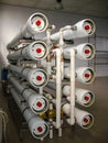 Reverse osmosis system - installation of industrial membrane devices Royalty Free Stock Photo