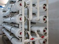 Reverse osmosis system - installation of industrial membrane devices Royalty Free Stock Photo