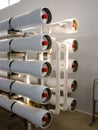 Reverse osmosis system - installation of industrial membrane devices Royalty Free Stock Photo