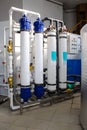 Reverse osmosis system - installation of industrial membrane devices Royalty Free Stock Photo