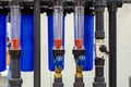 Reverse osmosis systems with water rotameter Royalty Free Stock Photo