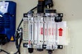 Reverse osmosis systems with water rotameter Royalty Free Stock Photo