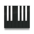 Reverse Piano Keys Inverse Black Octave Royalty Free Stock Photo