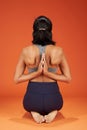 Reverse prayer yoga pose Royalty Free Stock Photo