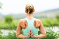 Reverse Prayer Yoga Pose Royalty Free Stock Photo