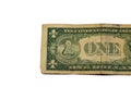 The reverse side of 1 one dollar bill banknote series 1935 with the great seal of the United States, old American money banknote, Royalty Free Stock Photo